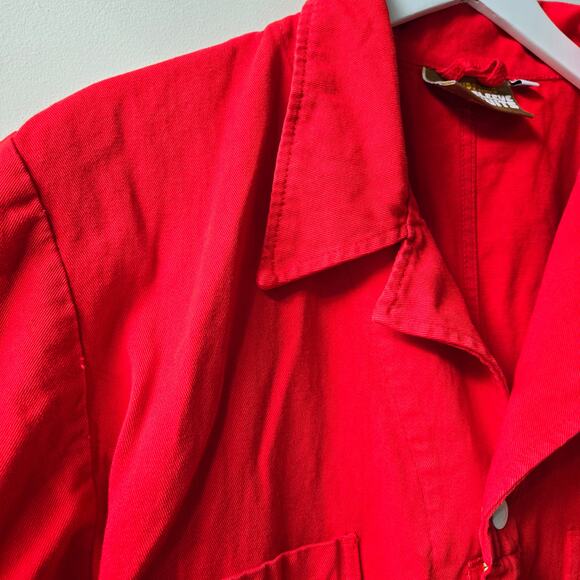 Big Bud Press Mustang Red Coveralls Short Sleeve Jumpsuit Women Size XL Sold Out - Picture 14 of 16